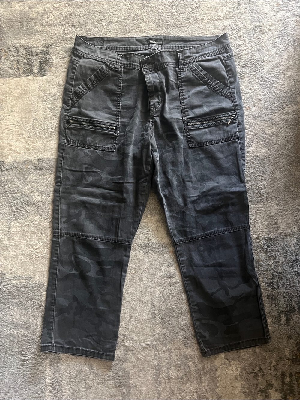 Women’s Supplies Black Camouflage Cargo Pants